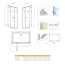Radaway Arta DWJS Drzwi wahadłowe wnękowe 150x200 cm lewe 386457-03-01L+1386122-03-01L - zdjęcie 3