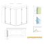 Radaway Arta PND I Parawan nawannowy dwuczęściowy 130x150 cm lewy 210213-01L - zdjęcie 3