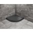 Radaway Doros A Compact Brodzik półokrągły 80x80 cm stone czarny SDRA8080-05-54S - zdjęcie 4
