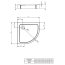 Radaway Doros A Compact Brodzik półokrągły 90x90 cm stone antracytowy SDRA9090-05-64S - zdjęcie 3