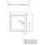 Radaway Doros C Brodzik kwadratowy 90x90 cm stone czarny SDRC9090-01-54S - zdjęcie 3