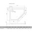 Radaway Doros PT E Brodzik pięciokątny 100x80 cm lewy stone biały SDRPT1080-01-04SL - zdjęcie 3