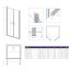 Radaway Eos DWD I Drzwi wahadłowe wnękowe 89-91x197 cm 137703-01-01 - zdjęcie 3