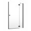 Radaway Essenza New Black DWJ Drzwi prysznicowe uchylne wnękowe 90x200 cm prawe profile czarne szkło przezroczyste 385013-54-01R - zdjęcie 1