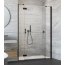Radaway Essenza New Black DWJS Drzwi prysznicowe uchylne wnękowe 140x200 cm lewe profile czarne szkło przezroczyste 385033-54-01L - zdjęcie 2
