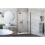 Radaway Essenza New Black DWJS Drzwi prysznicowe uchylne wnękowe 110x200 cm prawe profile czarne szkło przezroczyste 385030-54-01R - zdjęcie 4