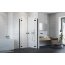 Radaway Essenza New Black KDD Drzwi prysznicowe uchylne 90x200 cm lewe profile czarne szkło przezroczyste 385060-54-01L - zdjęcie 3