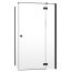 Radaway Essenza New Black KDJ Drzwi prysznicowe uchylne 120x200 cm lewe profile czarne szkło przezroczyste 385042-54-01L - zdjęcie 1