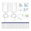 Radaway Essenza New PTJ Kabina prysznicowa pięciokątna 100x100x200 cm lewa 385010-01-01L+385051-01-01 - zdjęcie 3