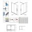 Radaway Furo Black Walk-in Drzwi prysznicowe przesuwne 63,8x200 cm lewe profile czarny mat szkło przezroczyste 10106638-54-01L - zdjęcie 3