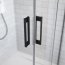 Radaway Idea Black KDS Drzwi prysznicowe przesuwne 130x200,5 cm lewe profile czarne szkło przejrzyste 10115130-54-01L - zdjęcie 6