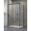 Radaway Idea Black KDS Drzwi prysznicowe przesuwne 140x200,5 cm prawe profile czarne szkło przejrzyste 10115140-54-01R - zdjęcie 1