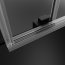 Radaway Idea Black KDS Drzwi prysznicowe przesuwne 160x200,5 cm lewe profile czarne szkło przejrzyste 10115160-54-01L - zdjęcie 8