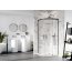 Radaway Idea Black PDD Kabina prysznicowa półokrągła 90x100x200,5 cm profile czarne szkło przezroczyste 387139-01-01+387156-54-01 - zdjęcie 4