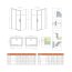 Radaway Idea Black S1 Ścianka boczna 90x200 cm prawa profile czarne szkło przezroczyste 387050-54-01R - zdjęcie 2