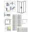 Radaway Idea Gold KDD Kabina prysznicowa kwadratowa 100x100x200,5 cm profile złote szkło przejrzyste 387062-09-01L+387062-09-01R - zdjęcie 3