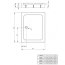 Radaway Laros D Compact Brodzik prostokątny 100x80 cm, biały SLD81017-01 - zdjęcie 2