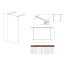 Radaway Modo X Black I Ścianka Walk-in 120x200 cm profile czarne szkło przezroczyste 388324-54-01 - zdjęcie 2