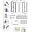 Radaway NES Black DWD+S Drzwi prysznicowe wahadłowe 100x200 cm profile czarne szkło przejrzyste 10034100-54-01 - zdjęcie 3