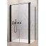 Radaway NES Black DWD+S Drzwi prysznicowe wahadłowe 100x200 cm profile czarne szkło przejrzyste 10034100-54-01 - zdjęcie 1