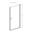 Radaway Nes Black DWJ I Drzwi prysznicowe wnękowe 70x200 cm prawe profile czarne szkło przezroczyste z powłoką EasyClean 10026070-54-01R - zdjęcie 3