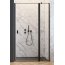 Radaway Nes Black DWJ II Drzwi wahadłowe wnękowe 120x200 cm prawe profile czarne szkło przezroczyste 10036120-54-01R - zdjęcie 1