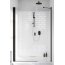 Radaway NES Black DWS I Drzwi prysznicowe wahadłowe 120x200 cm lewe profile czarne szkło przejrzyste 10028120-54-01L - zdjęcie 1