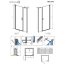 Radaway NES Black DWS I Drzwi prysznicowe wahadłowe 140x200 cm prawe profile czarne szkło przejrzyste 10028140-54-01R - zdjęcie 3