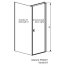 Radaway Nes Black KDJ I Drzwi do kabiny prysznicowej 100x200 cm prawe profile czarne szkło przezroczyste z powłoką EasyClean 10022100-54-01R - zdjęcie 3
