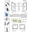 Radaway NES Black KDS I Drzwi prysznicowe wahadłowe 140x200 cm prawe profile czarne szkło przejrzyste 10023140-54-01R - zdjęcie 3