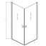 Radaway Nes Black KKD I Drzwi do kabiny prysznicowej 100x200 cm prawe profile czarne szkło przezroczyste z powłoką EasyClean 10021100-54-01R - zdjęcie 3