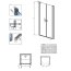 Radaway Nes DWD I Drzwi prysznicowe wnękowe 80x200 cm profile chrom szkło przezroczyste EasyClean 10027080-01-01 - zdjęcie 3