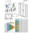 Radaway Nes DWD II Drzwi prysznicowe wnękowe 140x200 cm profile chrom szkło przezroczyste EasyClean 10037083-01-01+10041057-01-01 - zdjęcie 2