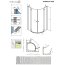 Radaway Torrenta PDD Kabina prysznicowa 90x80x185 cm, profile chrom, szkło przejrzyste z powłoką EasyClean 31630-01-01N - zdjęcie 2