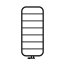 Radox Flow Grzejnik pionowy 111x50 cm black mat  9005M RX-FLO.9005M.1110.50 - zdjęcie 1