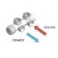 Radox Valves RX-9T Zawór termostatyczny zespolony prawy soft textured metallic grey Y370HH1 VT-RX-9.003T.P - zdjęcie 4