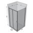 Ravak Blix BLDP2 Drzwi prysznicowe 100x190 cm z powłoką AntiCalc, profile aluminium szkło przezroczyste 0PVA0C00Z1 - zdjęcie 4