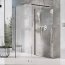 Ravak Corner Ścianka prysznicowa Walk-in 80/110x200 cm profile czarny mat szkło przezroczyste z AntiCalc GW1CD4300Z1 - zdjęcie 1