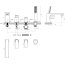 Ravak Flat Bateria nawannowa 4 otworowa chrom X070120 - zdjęcie 2