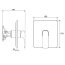 Ravak Flat Bateria prysznicowa podtynkowa chrom X070124 - zdjęcie 3