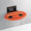 Ravak OVO-P Siedzisko Orange/Black 41x35 cm, czarny, pomarańczowy B8F0000044 - zdjęcie 1