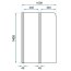 Rea Agat-2 Parawan nawannowy składany 2-częściowy 100x140 cm REA-W0300 - zdjęcie 3
