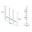 Rea Agat-3 Parawan nawannowy składany 3-częściowy 120x140 cm profile złote szczotkowane szkło przezroczyste REA-W2501 - zdjęcie 3