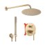 Rea Lungo zestaw prysznicowy podtynkowy z deszczownicą złoty szczotkowany REA-P4160 - zdjęcie 1