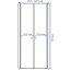 Rea Western Space Drzwi prysznicowe 80x190 cm z powłoką Easy Clean, profile srebrne, szkło grafit REA-K0994 - zdjęcie 2