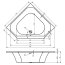 Riho Austin Wanna narożna symetryczna z hydromasażem AIR lewa 145x145 cm akrylowa biała BA11005A1GH1009/B005008005 - zdjęcie 3