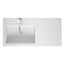 Riho Bologna Umywalka meblowa z półką 100x48 prawa cm biały połysk F7BO1100481112/W014005005 - zdjęcie 1