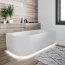 Riho Desire Corner LED Wanna narożna 184x84 cm z oświetleniem LED lewa + obudowa + nóżki biały mat B088002105 - zdjęcie 2