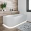 Riho Desire Corner LED Wanna narożna z hydromasażem 184x84 cm z oświetleniem LED lewa + obudowa + nóżki biały mat B088004105 - zdjęcie 2