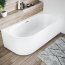 Riho Desire Corner Wanna narożna z hydromasażem 184x84 cm z napełnianiem przez przelew lewa + obudowa + nóżki chrom/biały mat B088009105 - zdjęcie 2